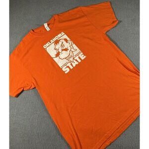 Oklahoma State Cowboys Orange Mens T-Shirt Large Short‎ Sleeve OSU